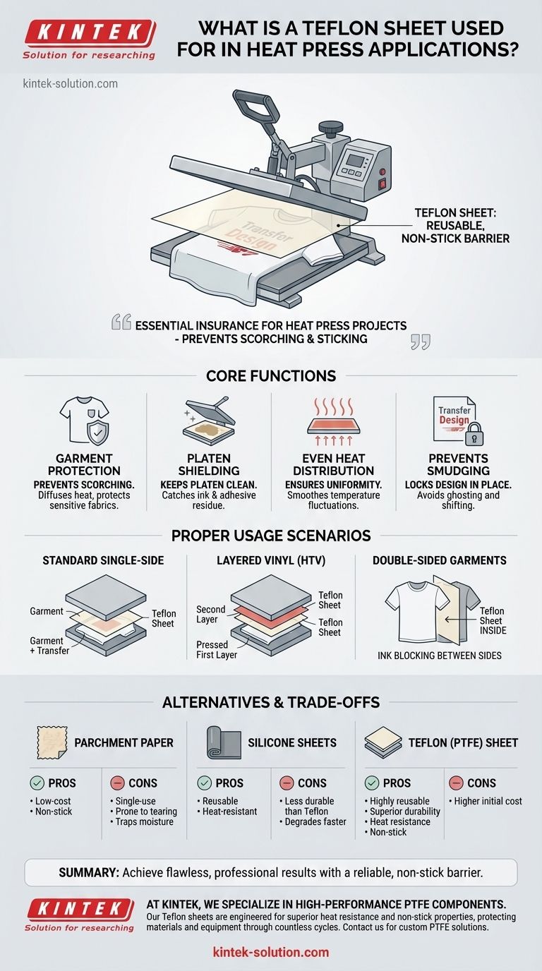Для чего используется тефлоновый лист в процессах термопрессования? Незаменимый антипригарный барьер Визуальное руководство
