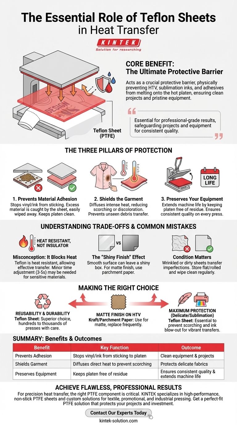 Какую пользу обеспечивает антипригарное покрытие тефлоновых листов для проектов теплопереноса? Достигайте безупречных, профессиональных результатов Визуальное руководство