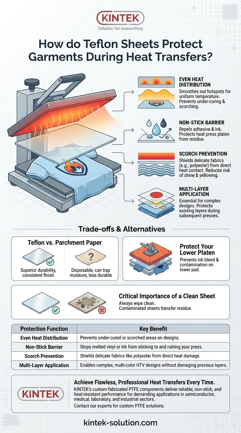 How do Teflon sheets protect garments during heat transfers? Essential Guide for Flawless Results Visual Guide