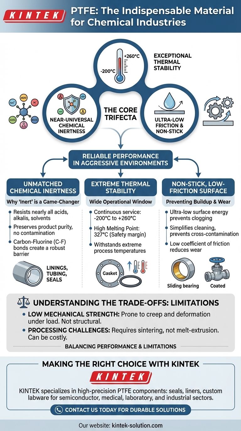 PTFE（聚四氟乙烯）有哪些独特的性能使其在化工行业中具有价值？探索无与伦比的耐化学性 图解指南