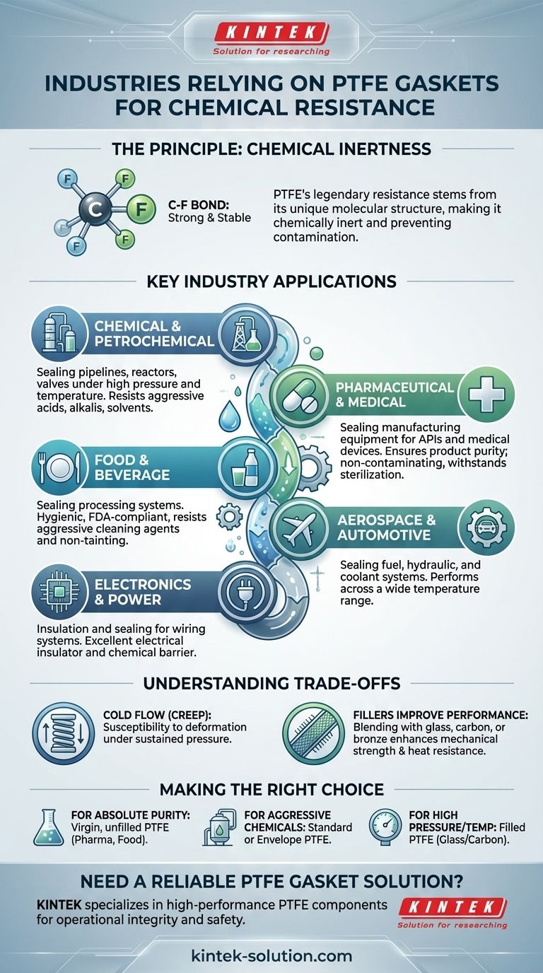 In quali settori vengono comunemente utilizzate le guarnizioni in PTFE? Garantire sicurezza e purezza nelle applicazioni più esigenti Guida Visiva