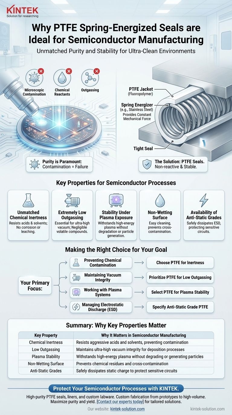PTFE 스프링 가압 씰이 반도체 제조에 이상적인 이유는 무엇입니까? 순도를 보장하고 수율을 극대화하십시오 시각적 가이드