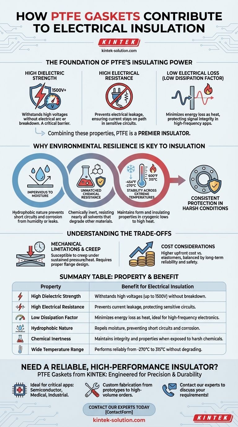 كيف تساهم حشوات PTFE في العزل الكهربائي؟ ضمان الموثوقية في البيئات القاسية دليل مرئي