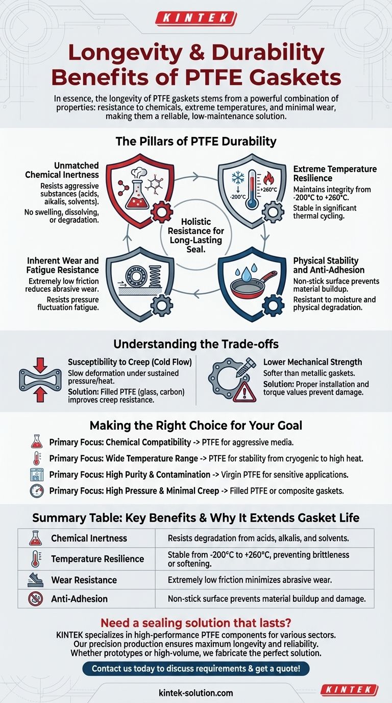 Quais são os benefícios de longevidade e durabilidade das juntas de PTFE? Guia Visual