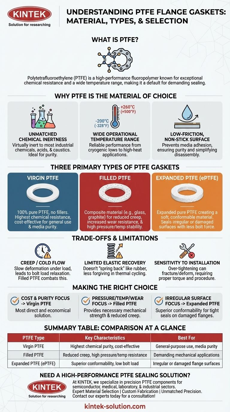 Quel matériau est utilisé pour fabriquer les joints de bride en PTFE ? Choisissez le bon PTFE pour vos besoins d'étanchéité Guide Visuel