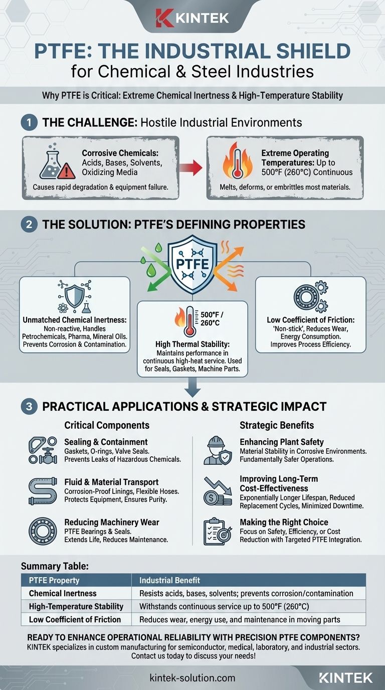 PTFE在化工和钢铁行业中为何如此重要？确保在恶劣环境中的安全性和可靠性 图解指南
