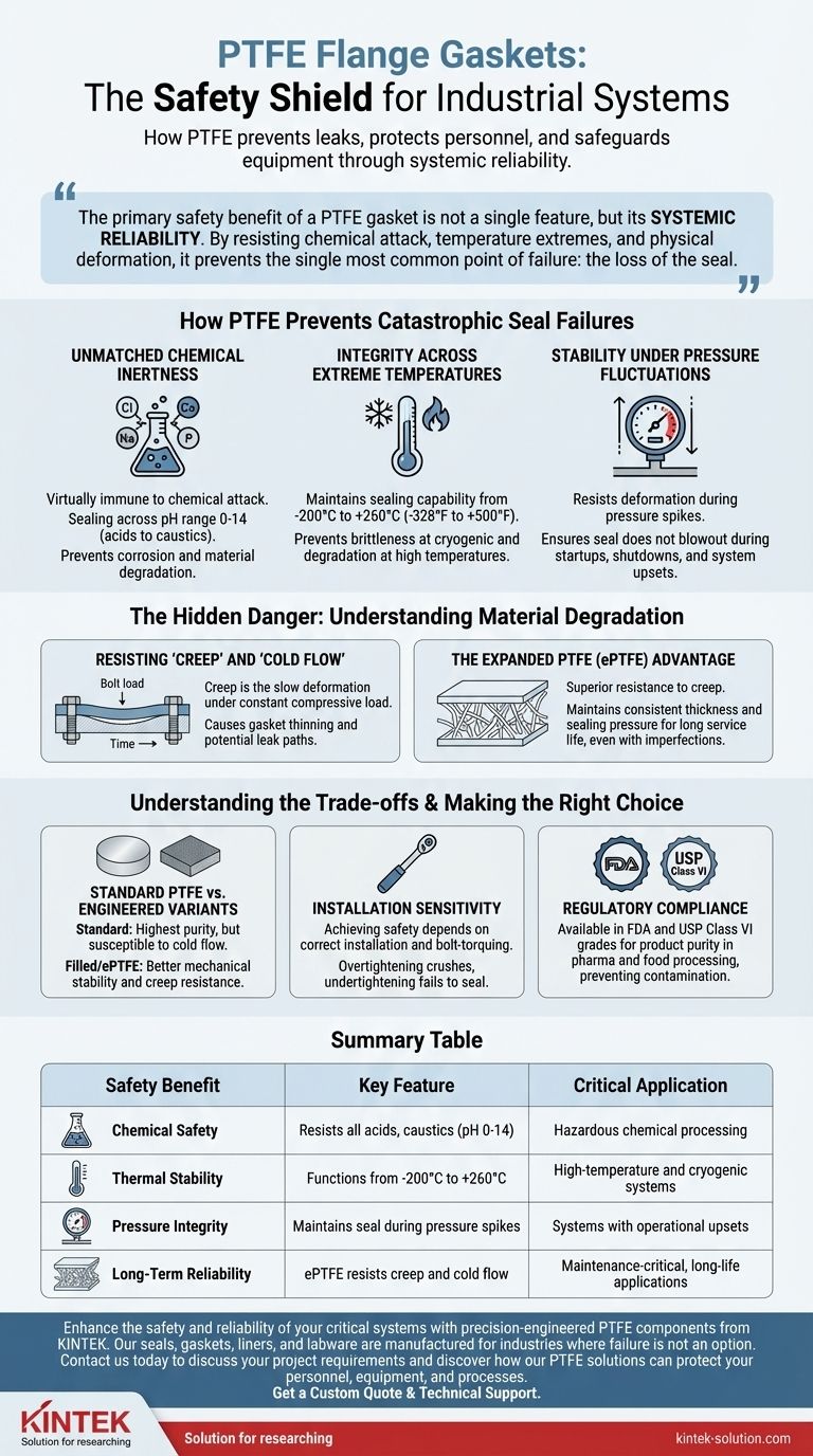 Quali sono i vantaggi in termini di sicurezza derivanti dall'uso di guarnizioni per flange in PTFE? Prevenire perdite pericolose e garantire l'integrità del sistema Guida Visiva
