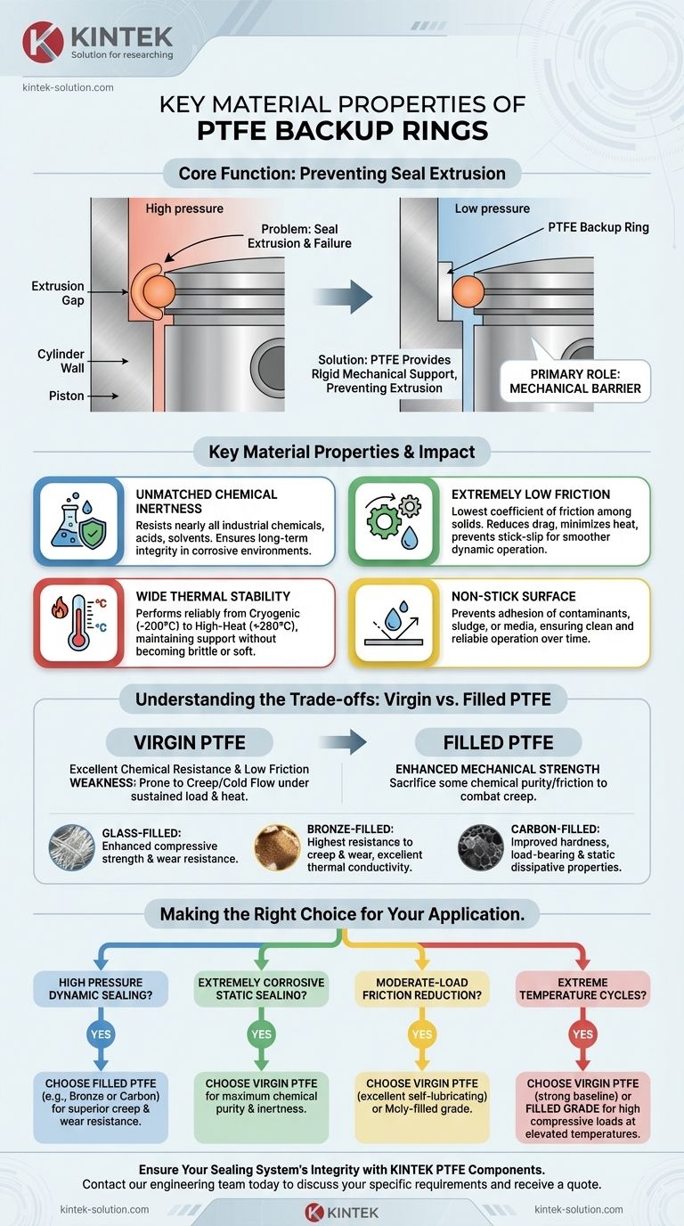 PTFEバックアップリングの主要な材料特性は何ですか？シール性能と信頼性を最大化するために ビジュアルガイド