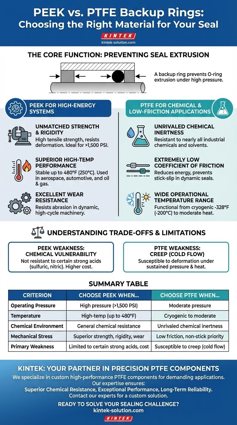 Come si dovrebbe scegliere tra anelli di supporto PEEK e PTFE? Una guida per massimizzare le prestazioni della tenuta Guida Visiva