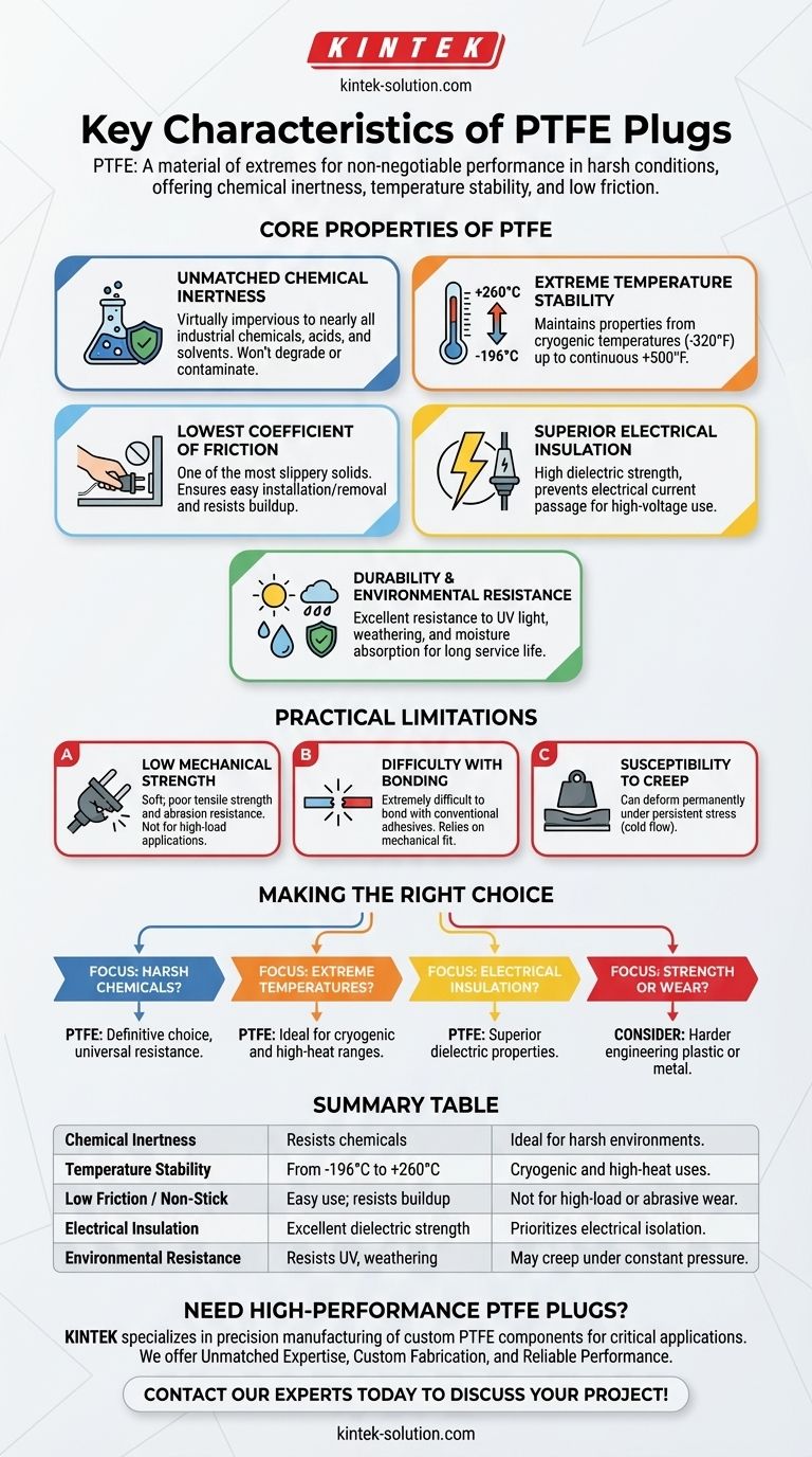 Quali sono le caratteristiche chiave dei tappi in PTFE? Prestazioni eccellenti in condizioni estreme Guida Visiva