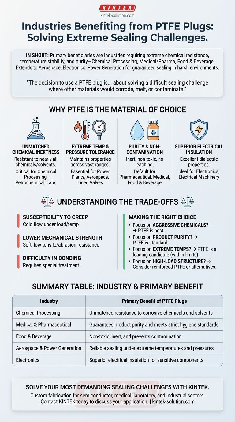 В каких отраслях выгодно использовать заглушки из ПТФЭ? Решите сложные задачи герметизации Визуальное руководство