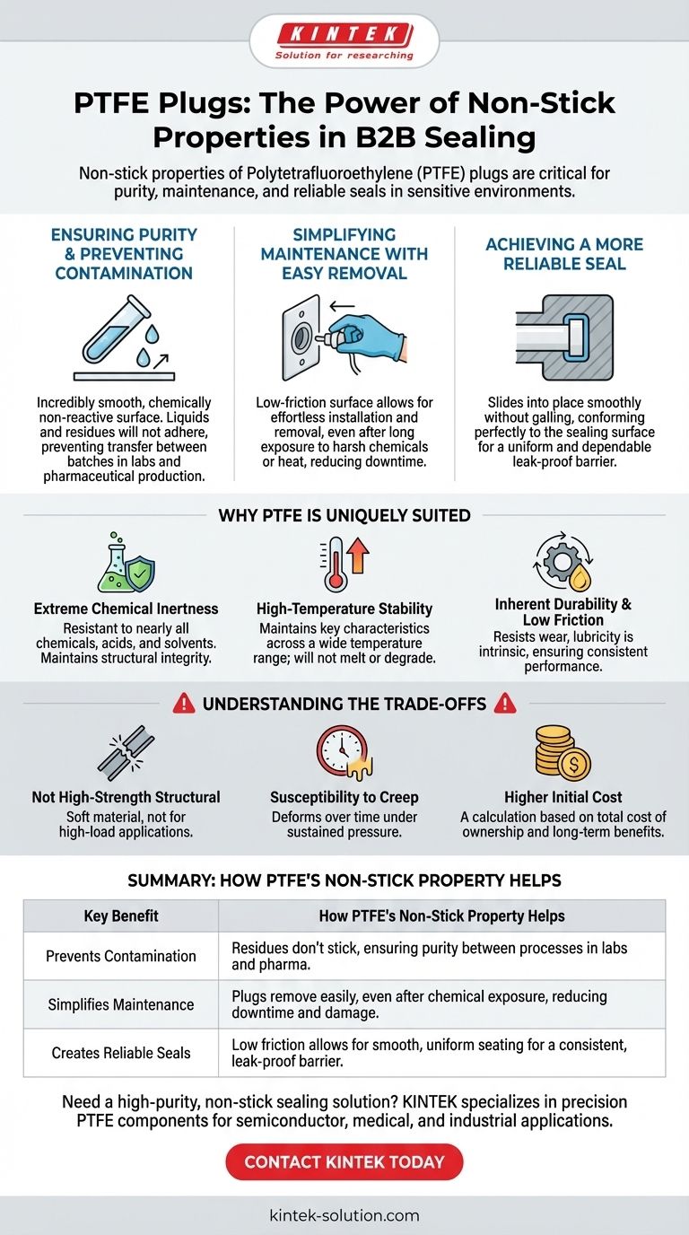 A cosa servono le proprietà antiaderenti dei tappi in PTFE? Garantire purezza e facile manutenzione Guida Visiva
