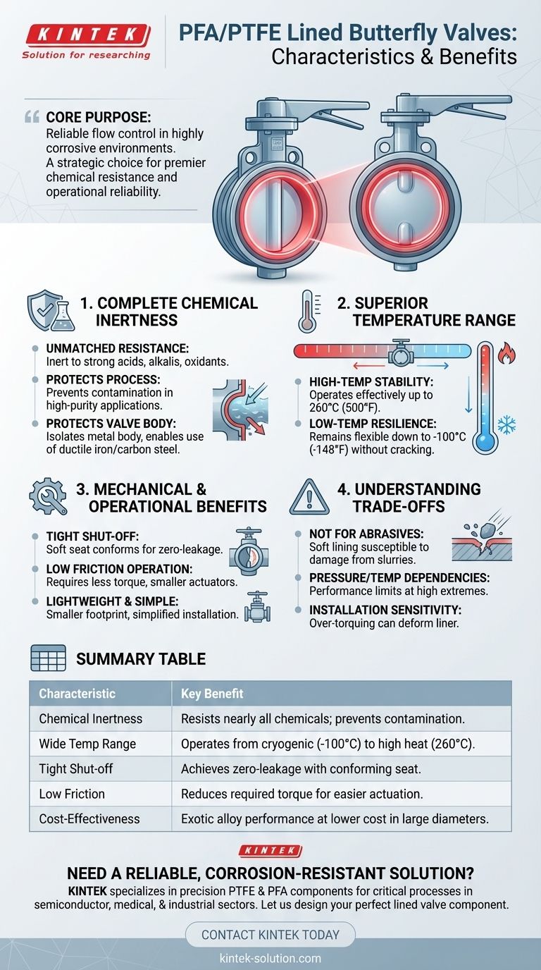 Quali sono le caratteristiche delle valvole a farfalla completamente rivestite in PFA o PTFE? Massimizzare la resistenza alla corrosione e l'affidabilità Guida Visiva