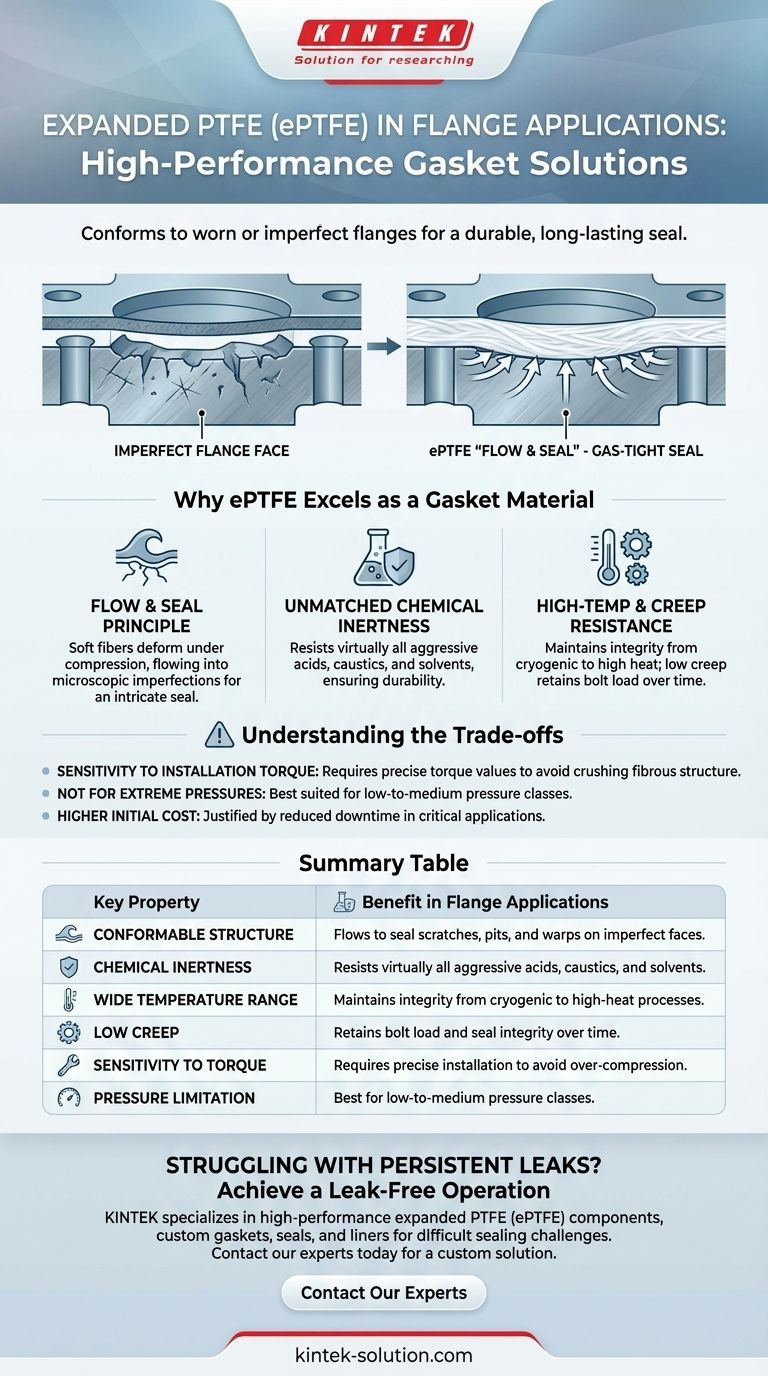 Как вспененный ПТФЭ обычно используется при работе с фланцами? Решение проблем утечек на изношенных или поврежденных фланцах Визуальное руководство