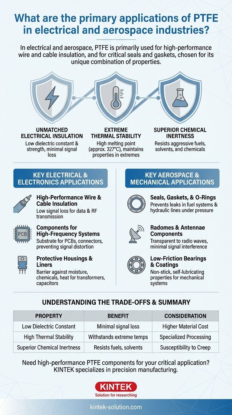 Quali sono le principali applicazioni del PTFE nelle industrie elettrica e aerospaziale? Garantire l'affidabilità in ambienti estremi Guida Visiva