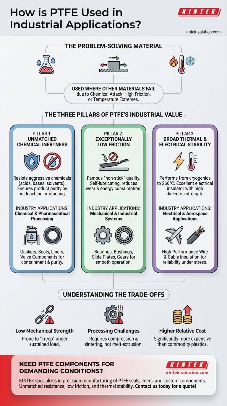 PTFE在工业应用中是如何使用的？解决极端的化学、热和摩擦挑战 图解指南