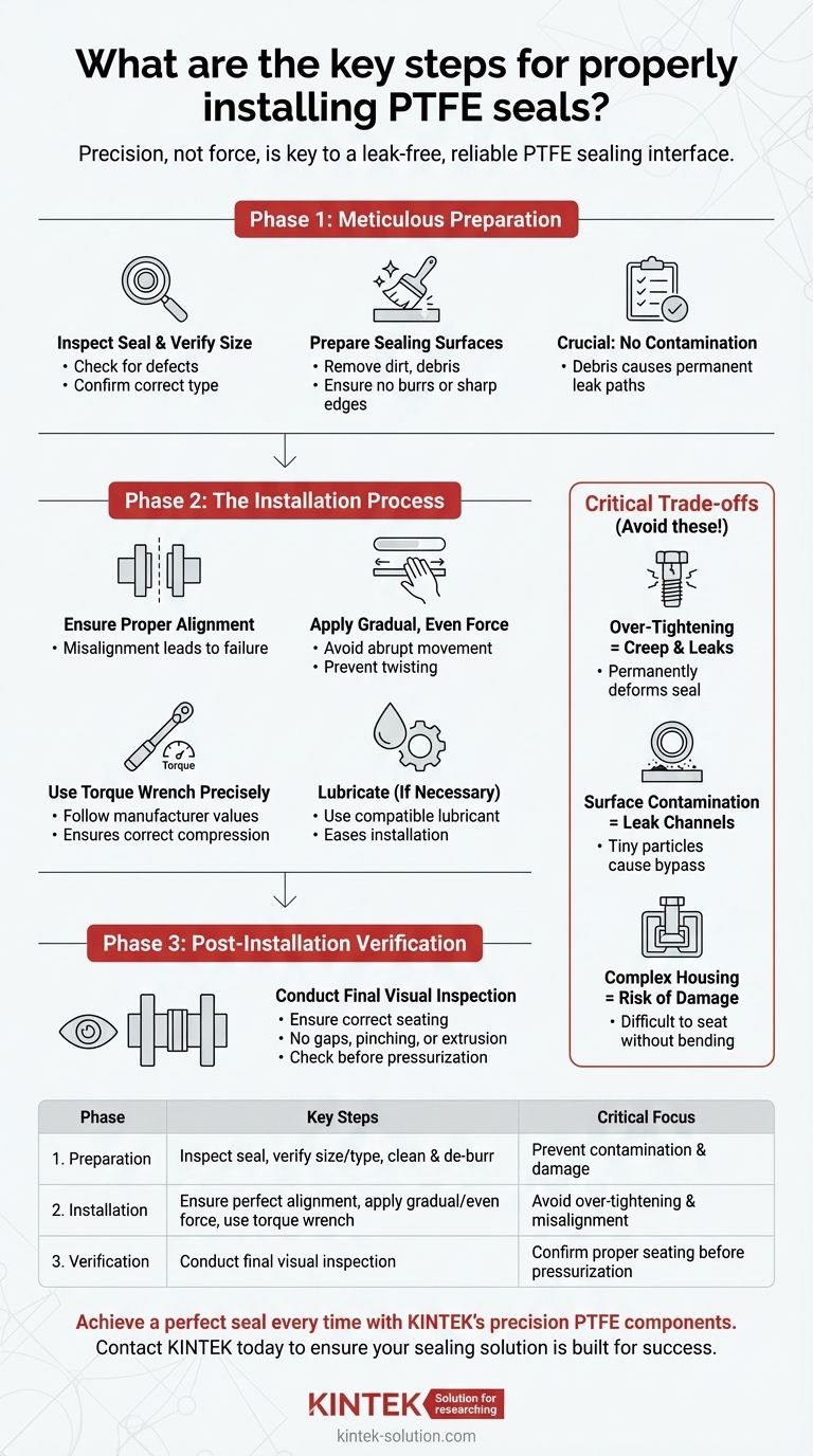 What are the key steps for properly installing PTFE seals? Ensure a Leak-Free, Long-Lasting Seal Visual Guide