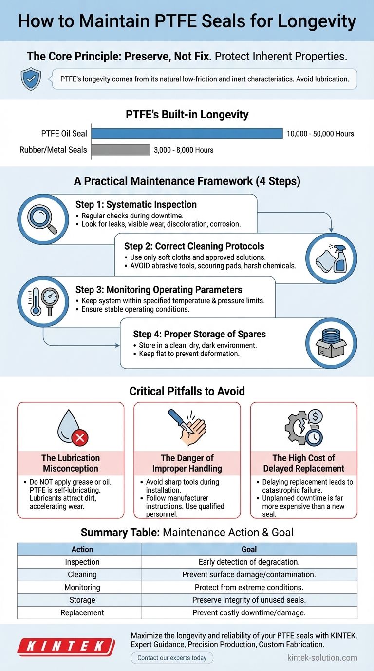 Como as vedações de PTFE podem ser mantidas para longevidade? Maximizando o Desempenho e a Vida Útil Guia Visual