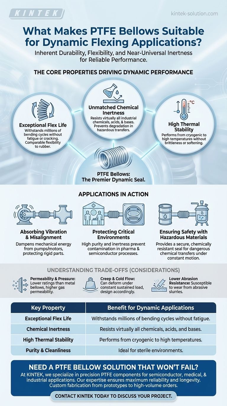 Cosa rende i soffioni in PTFE adatti per applicazioni a flessione dinamica? Resistono a milioni di cicli in ambienti difficili Guida Visiva