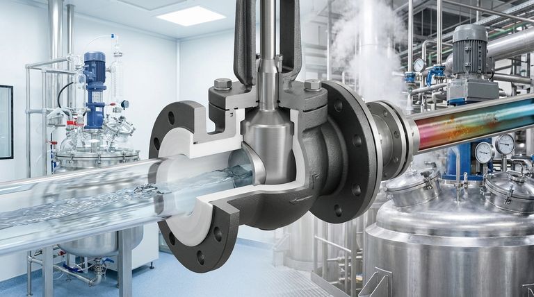 В каких отраслях обычно используются футерованные фторопластом (PTFE) шаровые краны и почему? Обеспечение безопасности и чистоты в сложных условиях эксплуатации