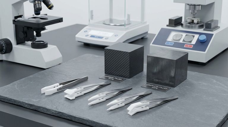 グラファイト充填PTFEとカーボン充填PTFEの比較。用途に合ったフィラーを選びましょう