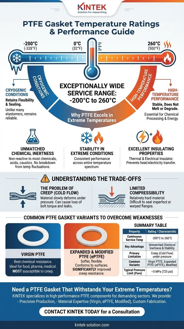 PTFE 개스킷의 온도 등급은 얼마입니까? -200°C에서 260°C까지 성능 극대화 시각적 가이드