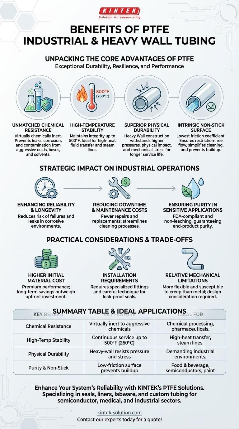What are the benefits of PTFE Industrial and Heavy Wall tubing? Maximize Reliability in Harsh Environments Visual Guide