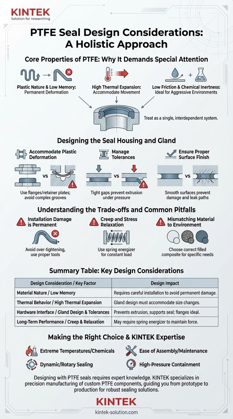 Какие проектные соображения важны при использовании уплотнений из ПТФЭ? Оптимизируйте конструкцию вашей системы уплотнения Визуальное руководство