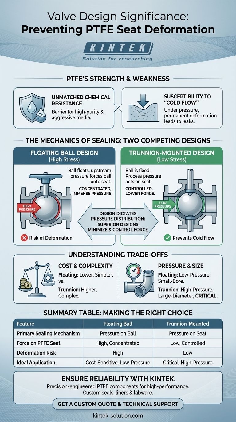 Каково значение конструкции клапана для предотвращения деформации седла из ПТФЭ? Обеспечение долгосрочной герметичности Визуальное руководство