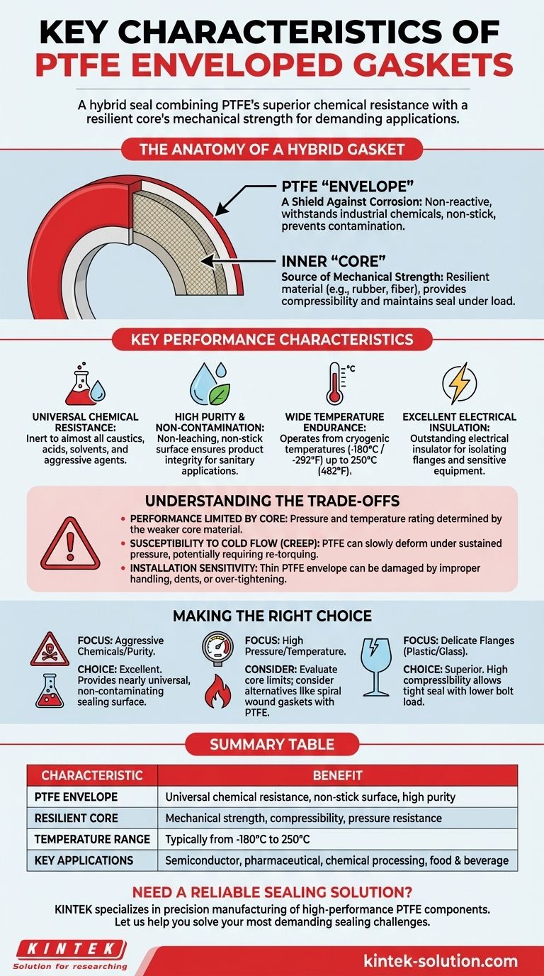ما هي الخصائص الرئيسية لحشيات PTFE المغلفة؟ حل تحديات الختم الصعبة دليل مرئي