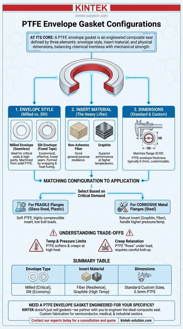 Какие существуют конфигурации прокладок с оболочкой из ПТФЭ? Разработайте идеальное уплотнение для вашего применения Визуальное руководство