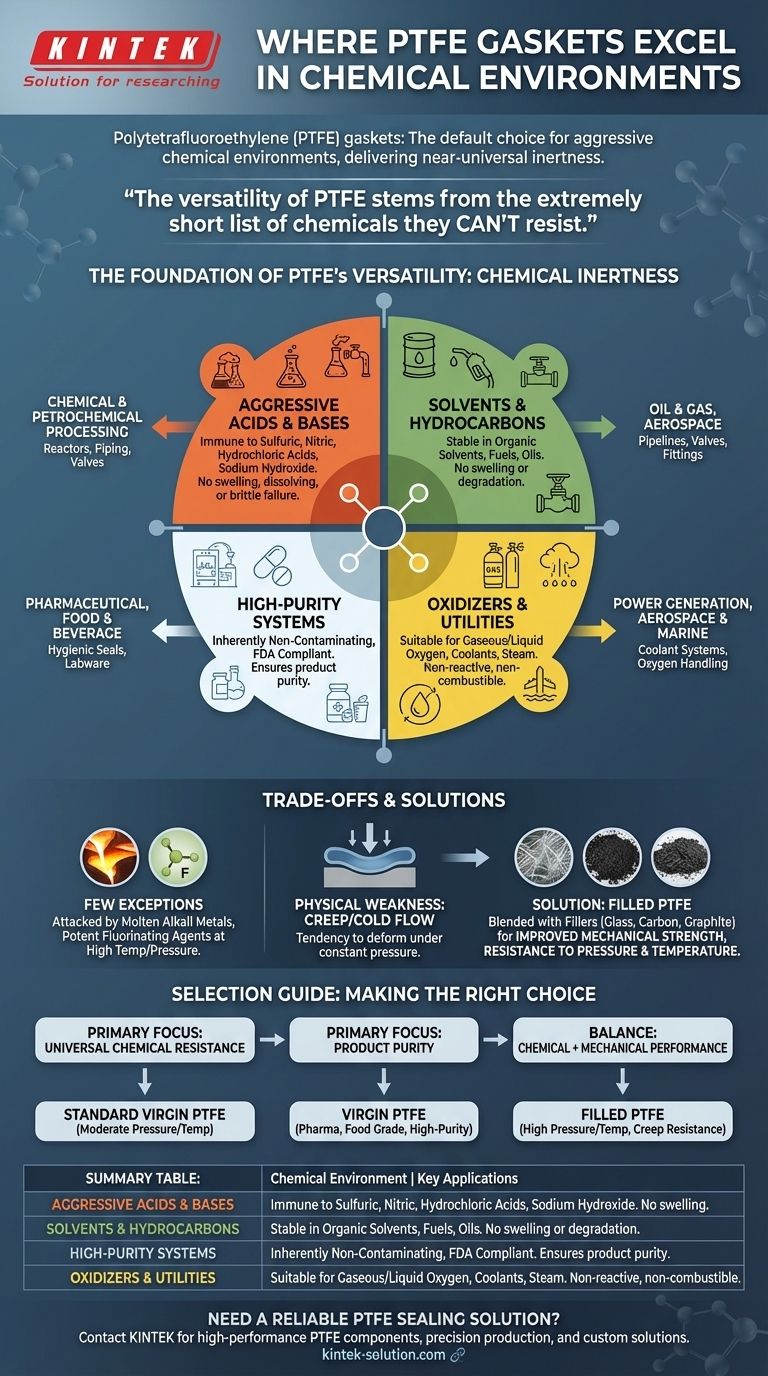 In quali ambienti chimici vengono comunemente utilizzate le guarnizioni in PTFE? Soluzioni di tenuta per prodotti chimici aggressivi Guida Visiva