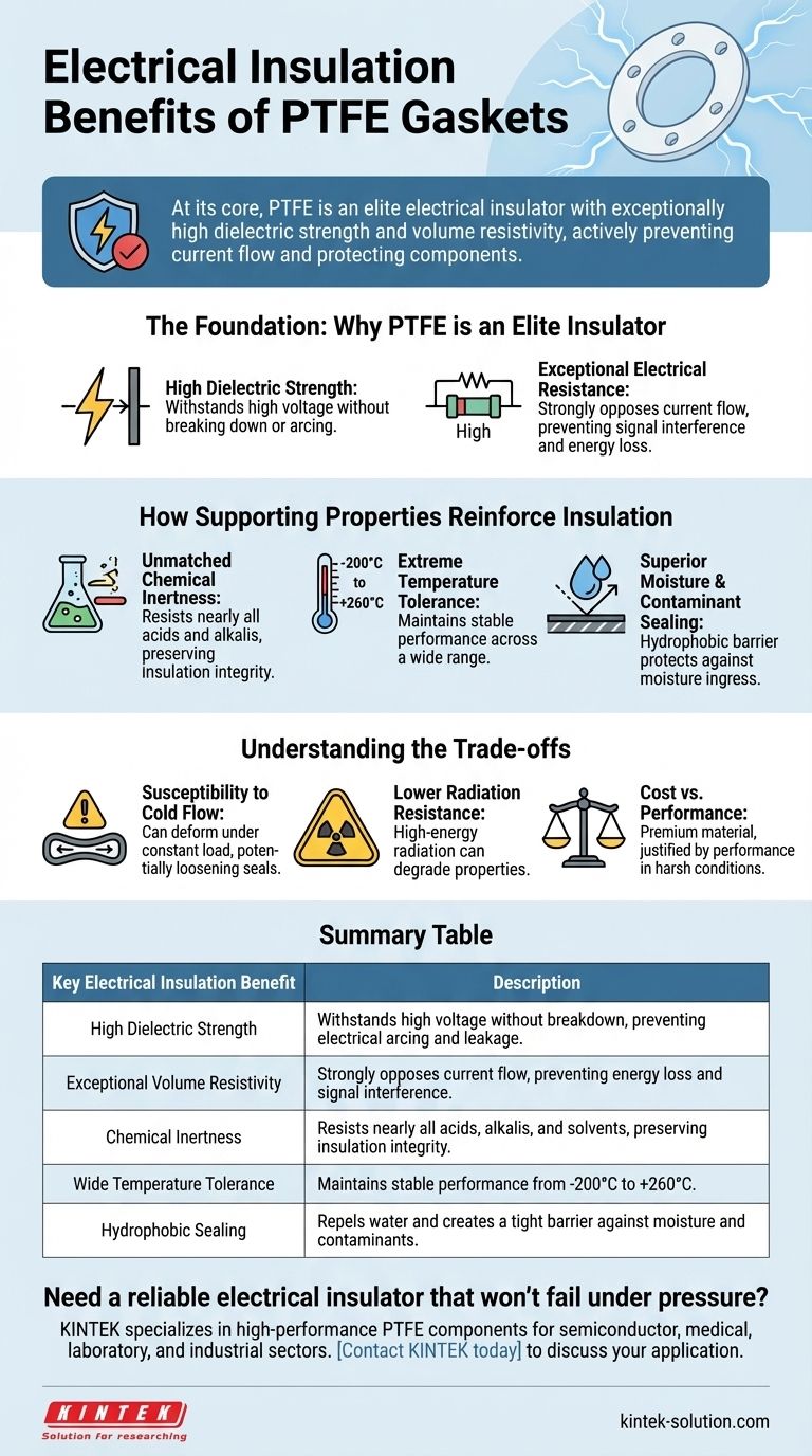 What electrical insulation benefits do PTFE gaskets provide? Unmatched Protection for Harsh Environments Visual Guide