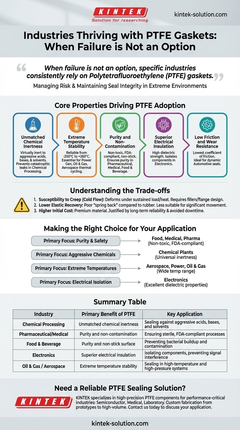 What industries benefit the most from using PTFE gaskets? Ensure Reliability in Critical Applications Visual Guide