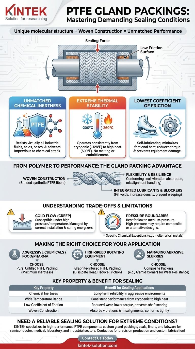 Что делает сальниковые набивки из ПТФЭ подходящими для сложных условий уплотнения? Непревзойденная химическая и термическая стойкость Визуальное руководство