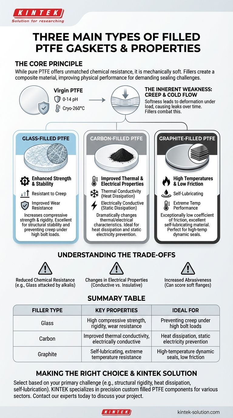 세 가지 주요 충전 PTFE 개스킷 유형과 그 특성은 무엇입니까? 향상된 밀봉 성능을 위한 가이드 시각적 가이드
