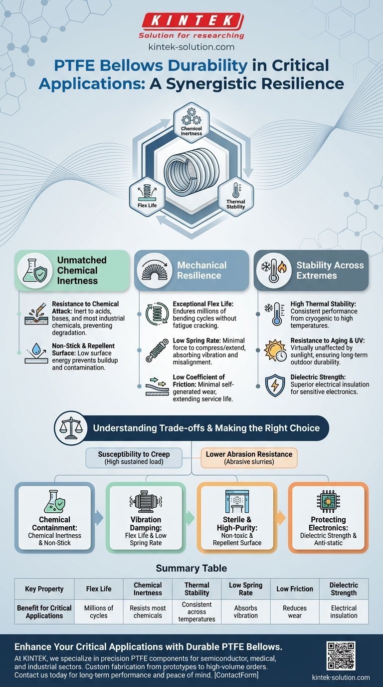 What mechanical properties make PTFE bellows durable for critical applications? Ensure Long-Term Reliability in Demanding Environments Visual Guide