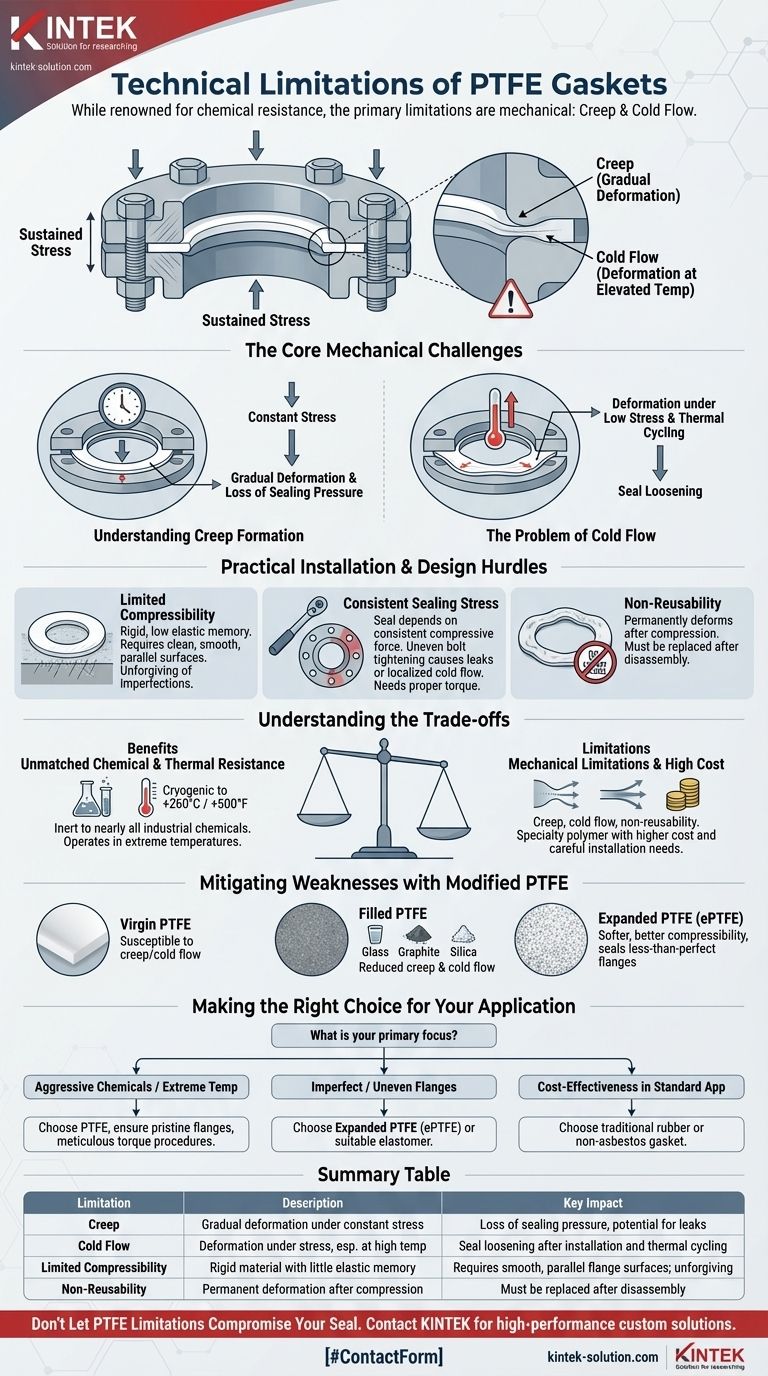 What are the technical limitations of PTFE gaskets? Navigating Creep, Cold Flow, and Sealing Challenges Visual Guide
