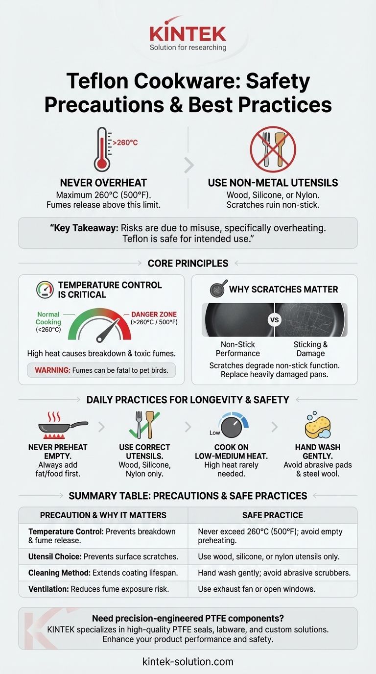 What precautions should be taken when using Teflon cookware? Essential Safety Tips for Non-Stick Pans Visual Guide