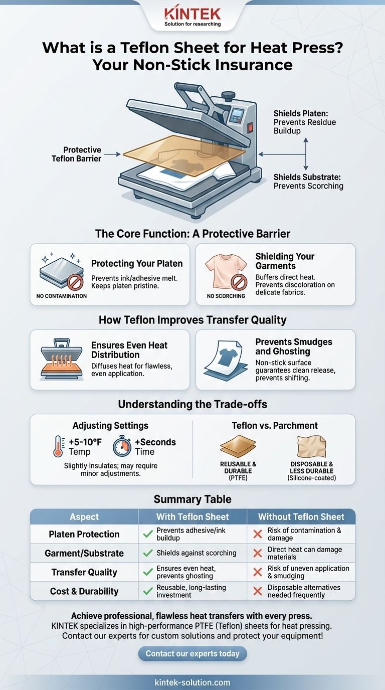 What is a Teflon sheet for heat press? Your Essential Guide to Flawless Transfers Visual Guide