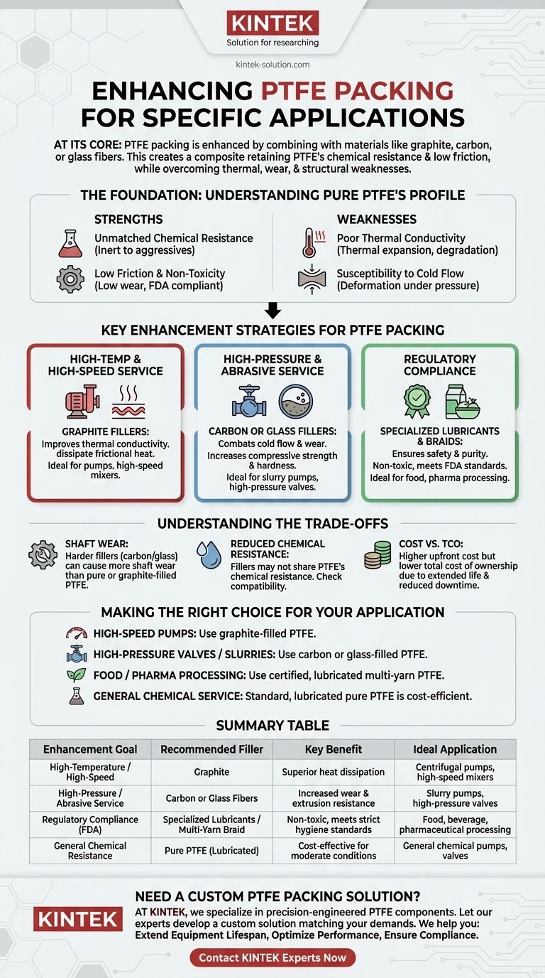 Как можно улучшить уплотнения из ПТФЭ для конкретных применений? Настройка характеристик с помощью наполнителей и оплетки Визуальное руководство