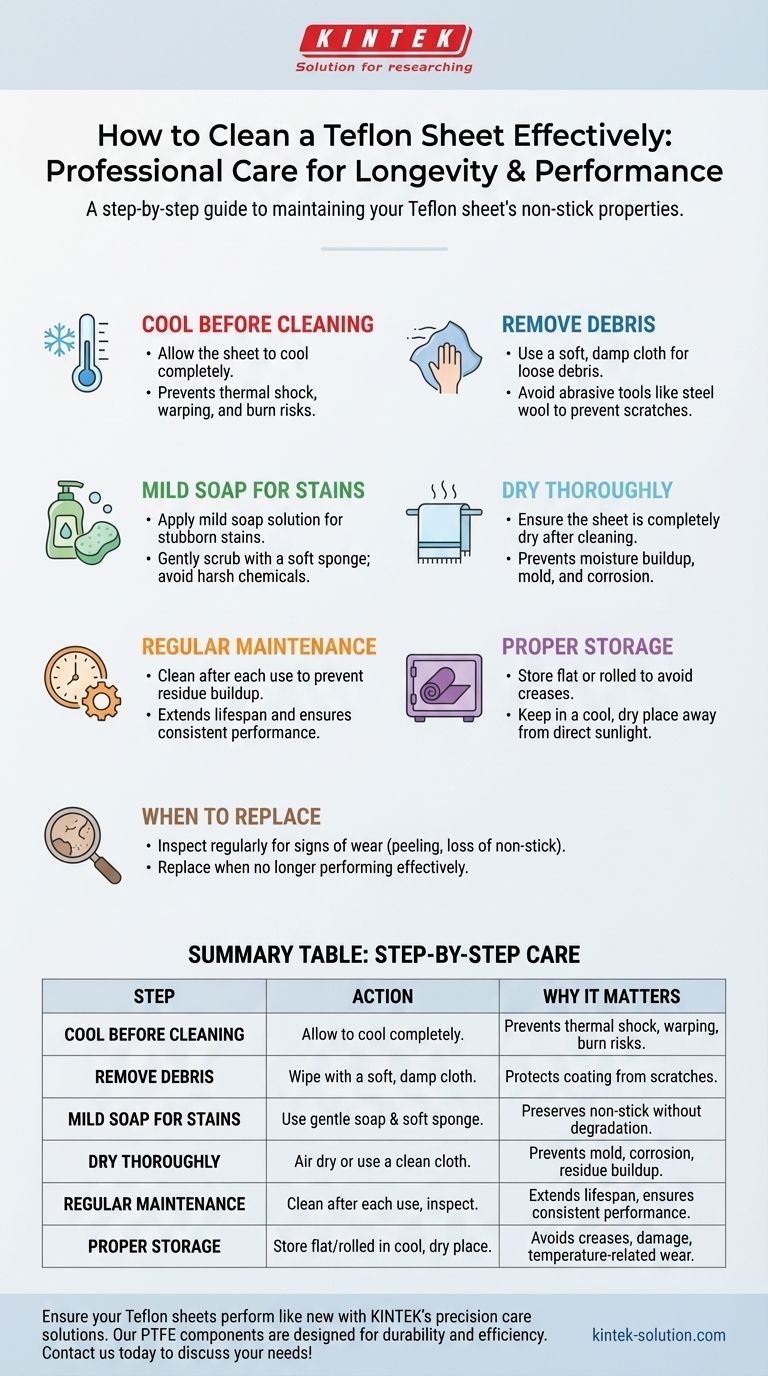 How do you clean a Teflon sheet? Maintain Non-Stick Performance with Proper Care Visual Guide