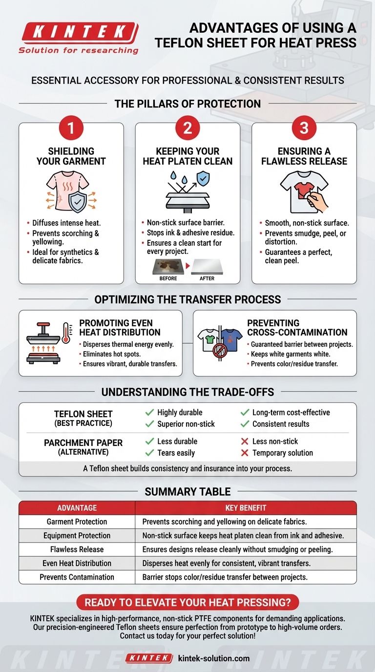 使用特氟龙片进行热压有哪些好处？保护您的项目并获得完美无瑕的效果 图解指南