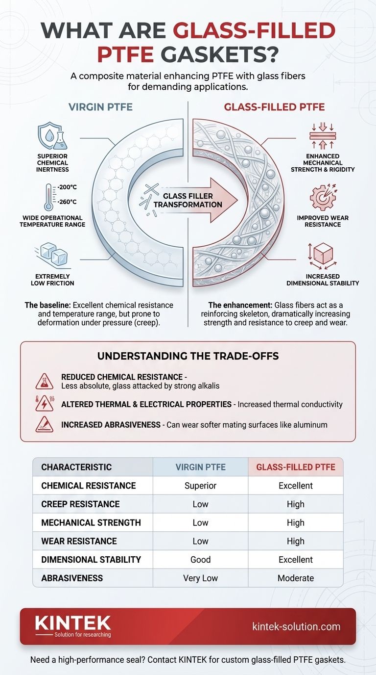 What are the characteristics of glass-filled PTFE gaskets? Boost Strength & Stability for Demanding Seals Visual Guide