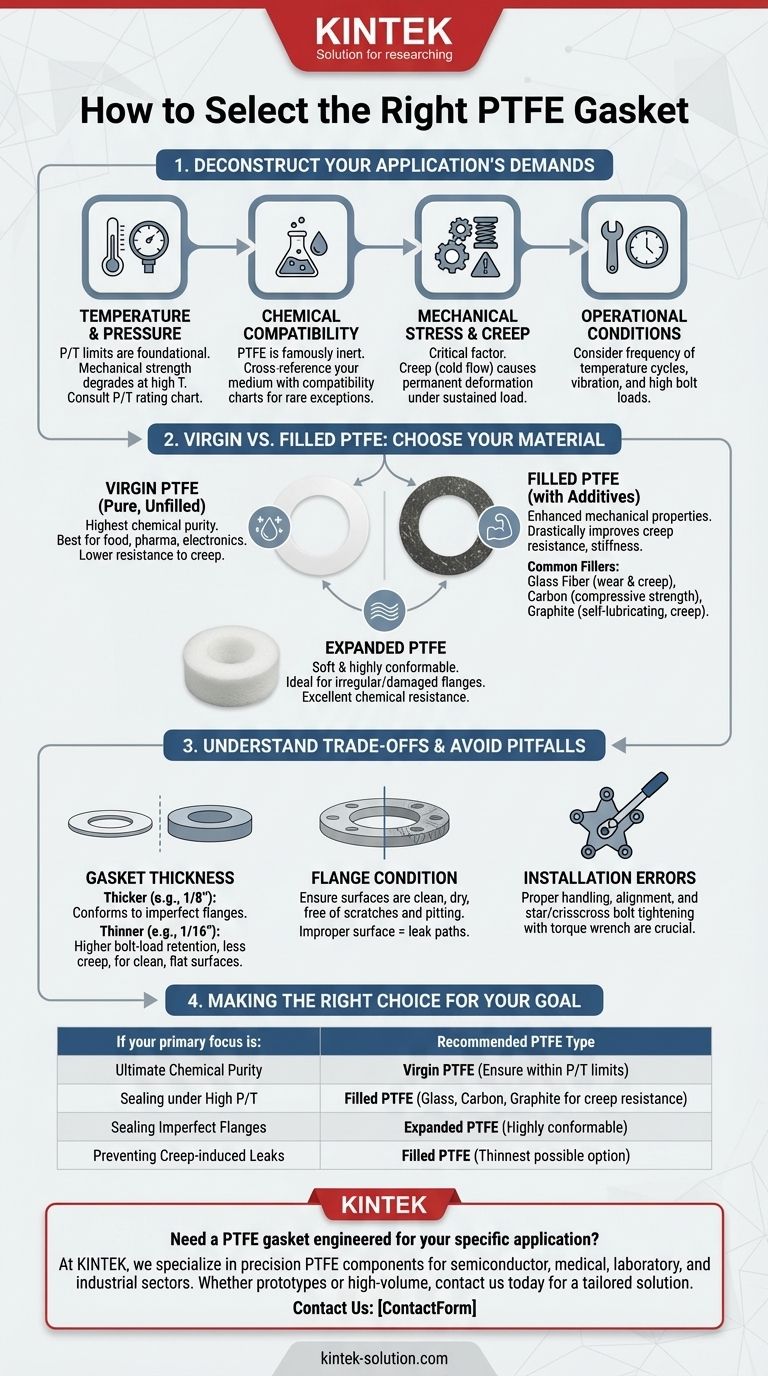 How do you select the right PTFE gasket for an application? A Guide to Matching Material to Your Demands Visual Guide