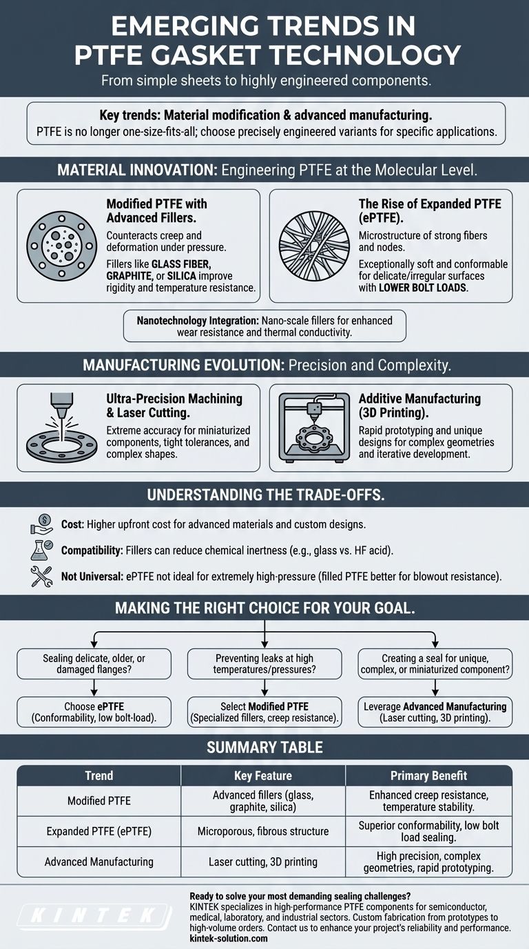 PTFE 개스킷 기술의 새로운 동향에는 어떤 것들이 있습니까? 재료 및 제조 혁신 시각적 가이드