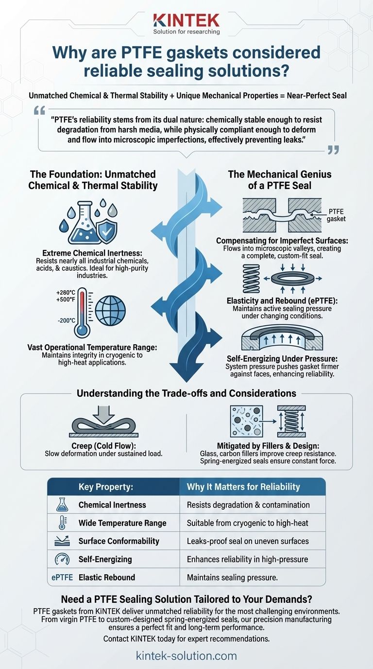 Why are PTFE gaskets considered reliable sealing solutions? Unmatched Chemical & Thermal Stability Visual Guide