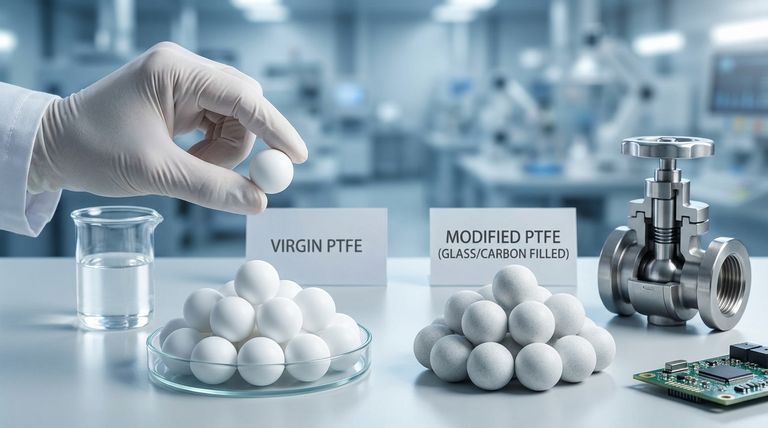 What factors determine the different grades of PTFE balls available? Select the Right Grade for Your Application