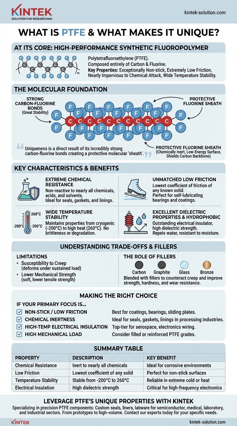 Cos'è il PTFE e cosa lo rende unico? Scopri le proprietà chiave del polimero ad alte prestazioni Guida Visiva