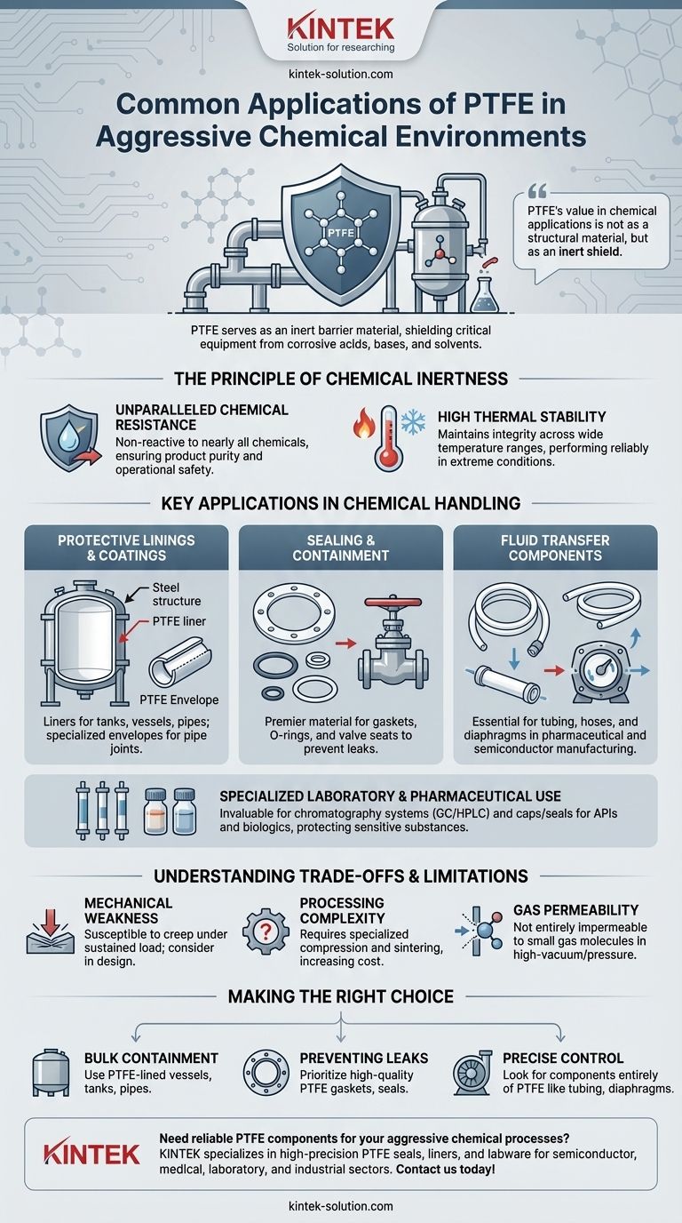 What are the common applications of PTFE in aggressive chemical environments? Ensure Reliability and Safety Visual Guide